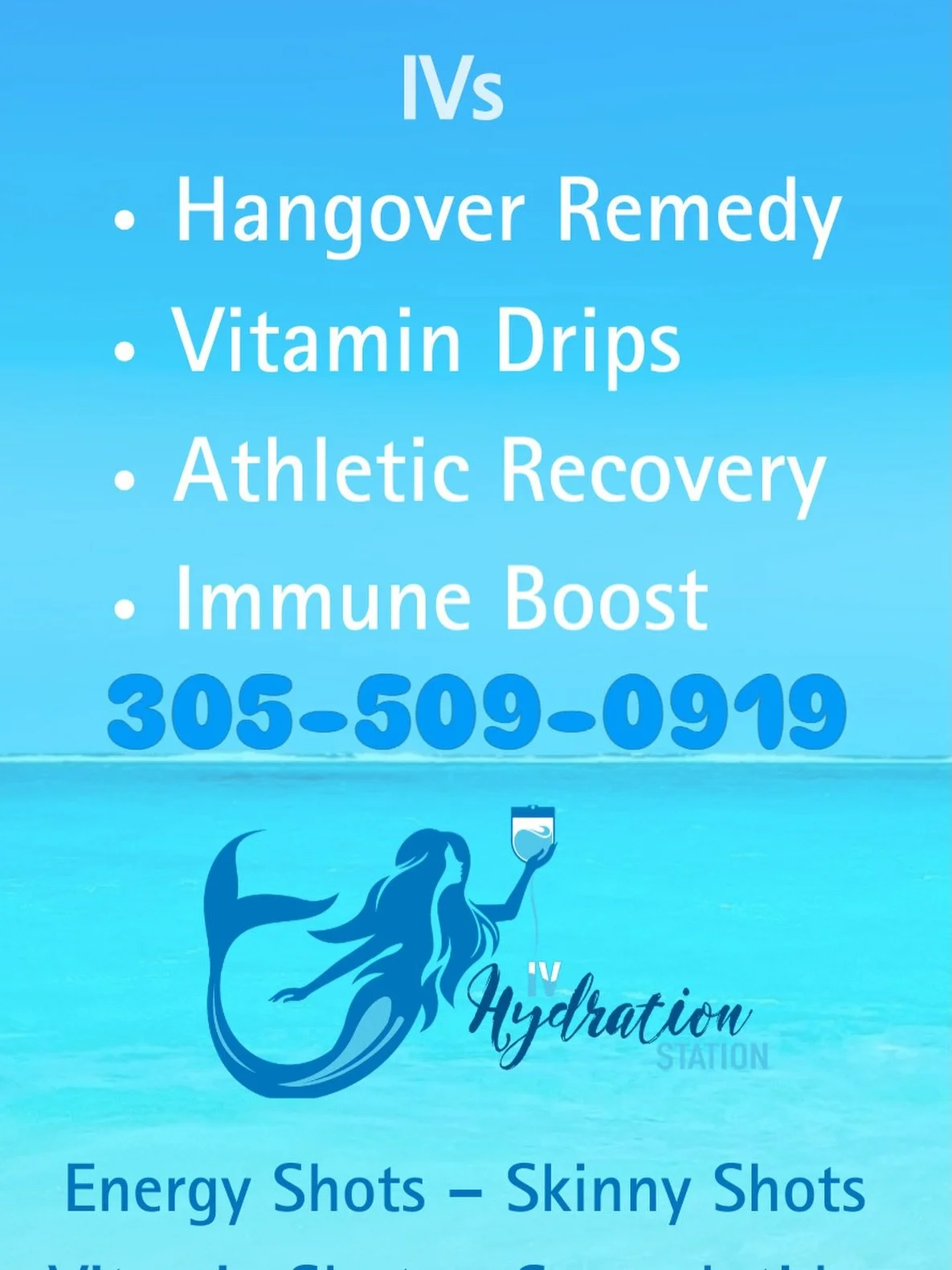 IV HYDRATION THERAPY!💧🧜🏼&zwj;♀️
Rehydrate, recover and relax at IV Hydration Stations! Cure a hangover, boost your immune system or just enhance your physical wellbeing. Sit in the &ldquo;people watching&rdquo; window chairs with a friend or relax