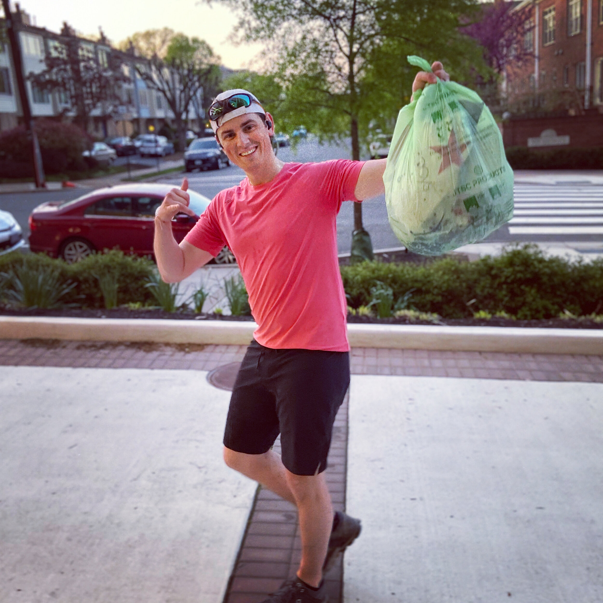 A quick trash clean up to wrap up a great run!