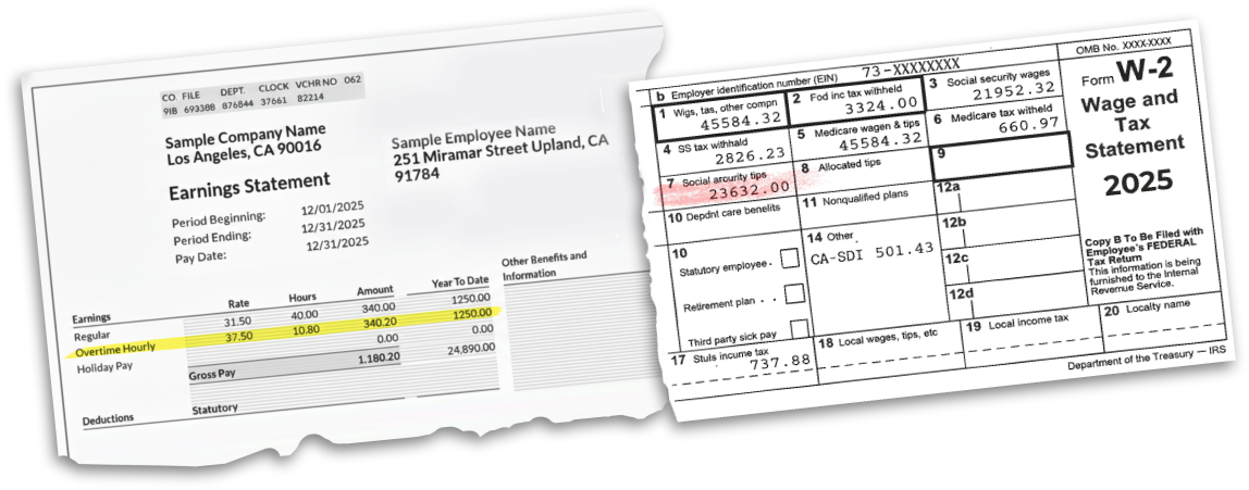   Photo: Paystub year-to-date (Y.T.D.) numbers.&nbsp;  