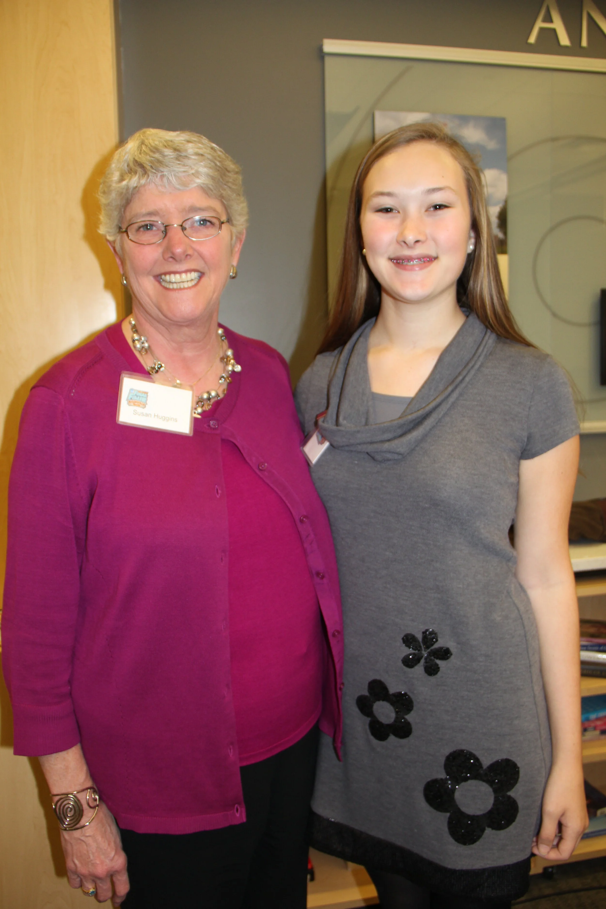 Academy 1 mentor Susan Huggins and Emily Oppmann