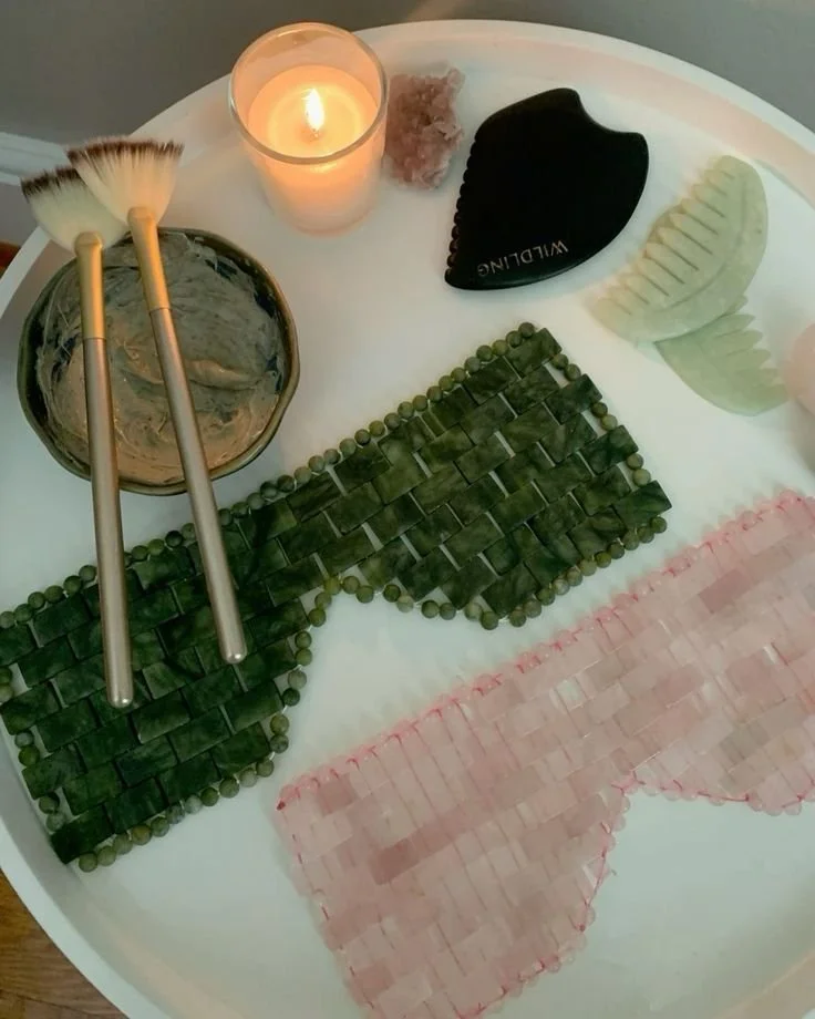 Stone Cold Radiance: A Deep Dive into the Lymphatic Benefits of Jade and Rose Quartz Masks