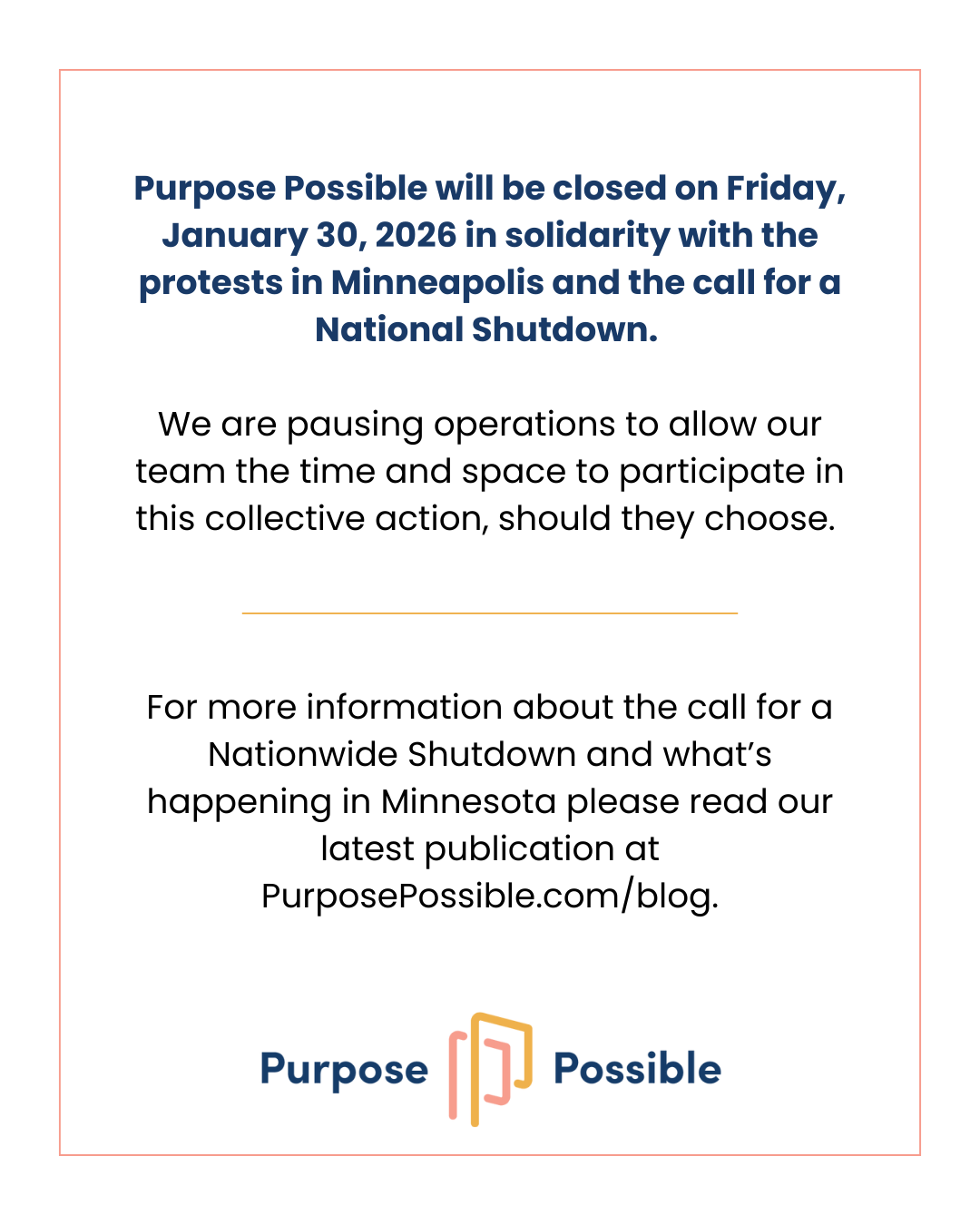 Peaceful Pause for Minneapolis&nbsp;