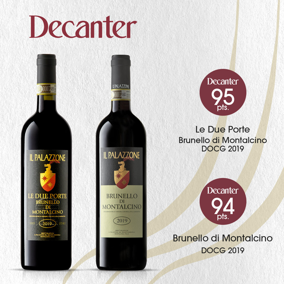 Two new great achievements for our Brunello 2019 and Le Due Porte 2019. Thank you once again Michaela @michaelawine and Decanter @decanter !