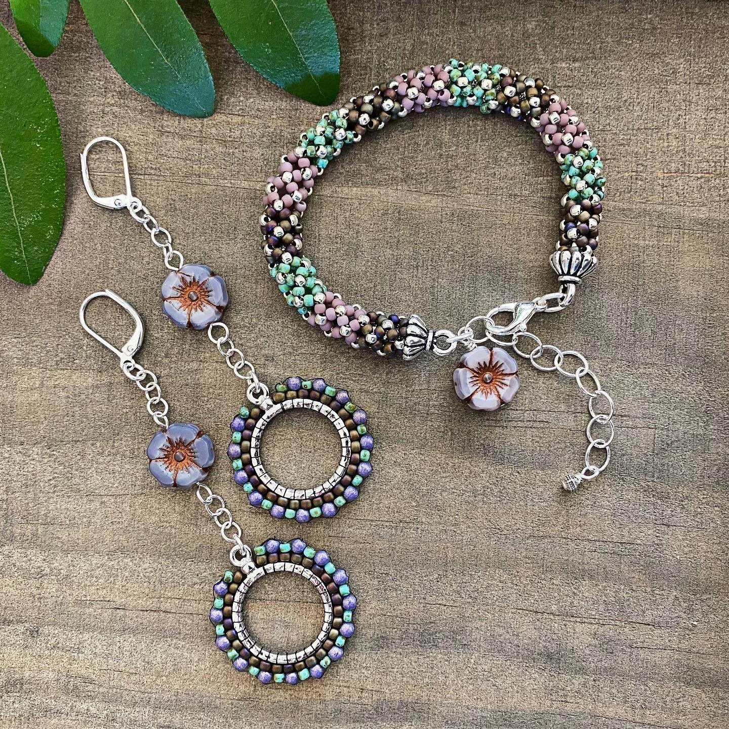 Danielle Wickes Jewelry Lavender Petal Pusher Jewelry Set.jpg