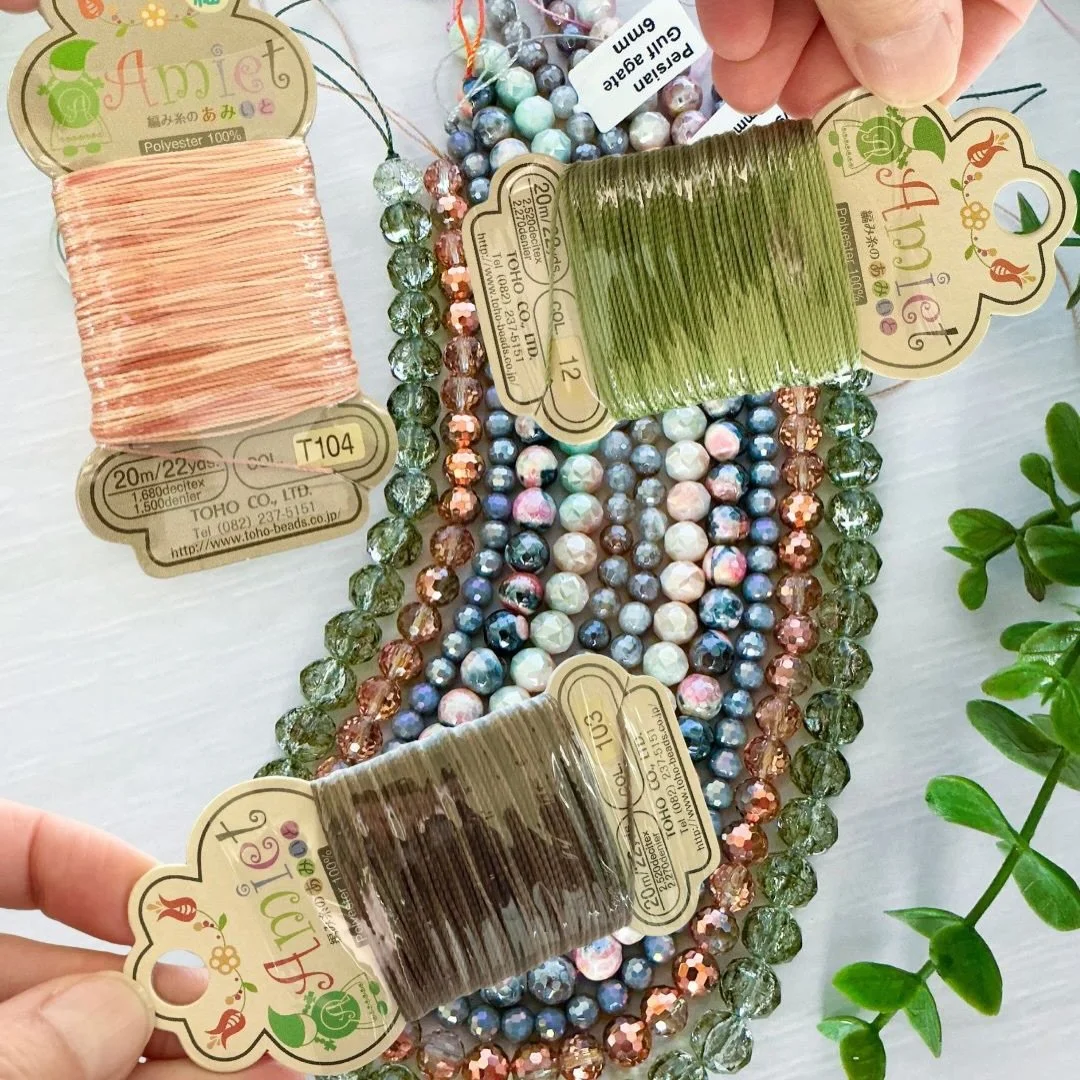 New Cord! Gorgeous colors are in shop! Check out my Toho Amiet, B-lon, and Rainbow Silk options. I&rsquo;m working on design ideas with stringing, knotting, and macrame. Check out String Theory Beads, Colleen Marie Designs, and Kryssy Kryssy Designs 