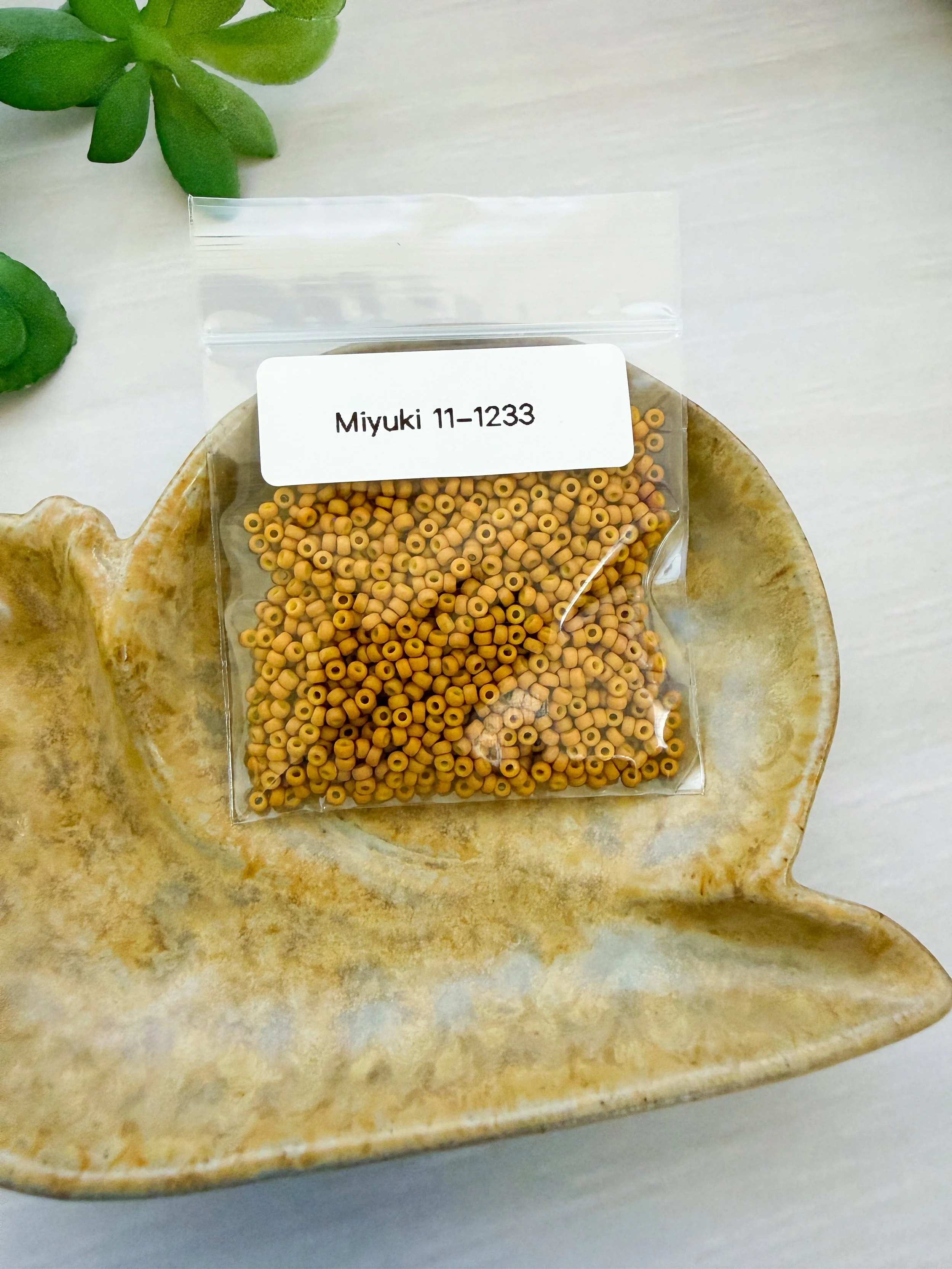 11-1233 Mustard Matte Miyuki 11/0 Round Seed Beads