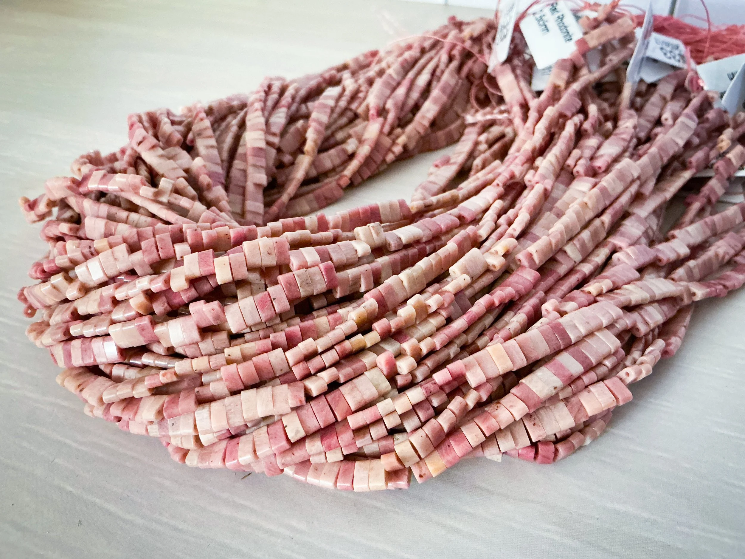 Gemstone 1/2 Tila, 15-inch Strand for Bead Weaving