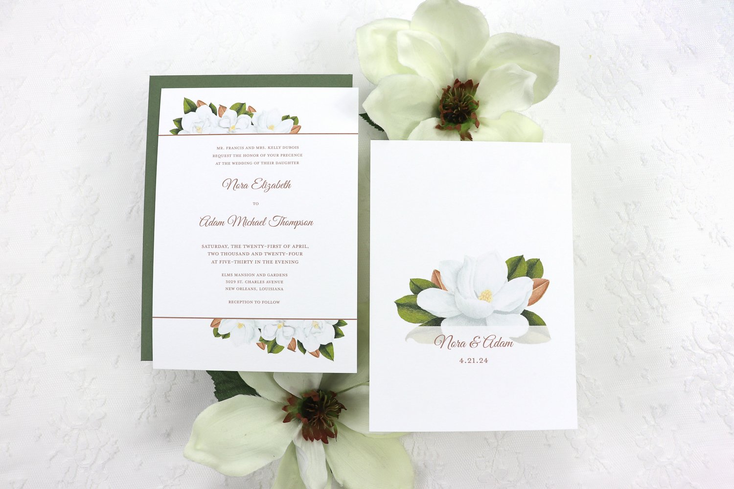 Camellia Memories_Floral Semi Custom Wedding Invitations_Magnolia