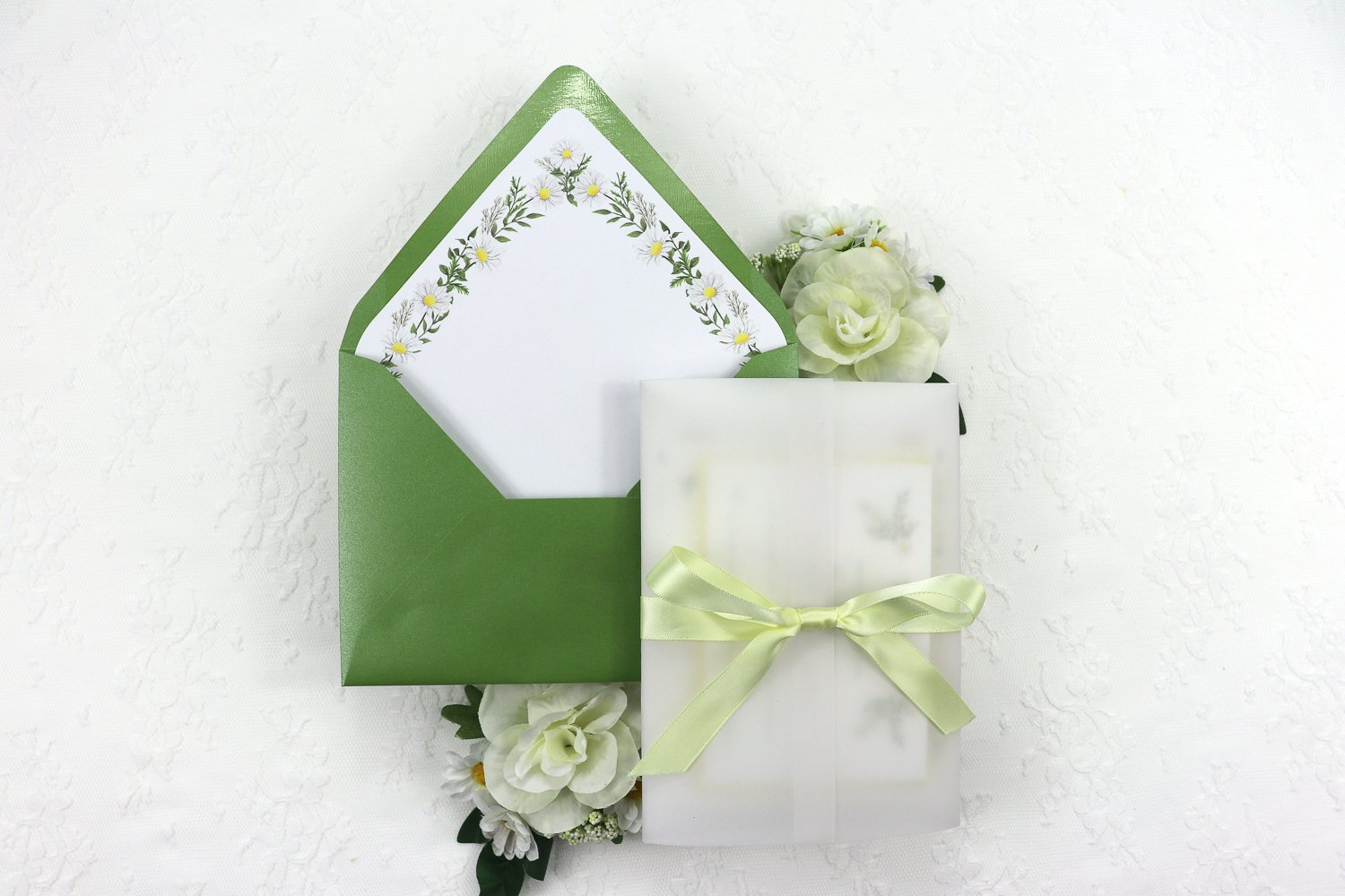 Camellia Memories_Floral Semi Custom Wedding Invitations_Daisy