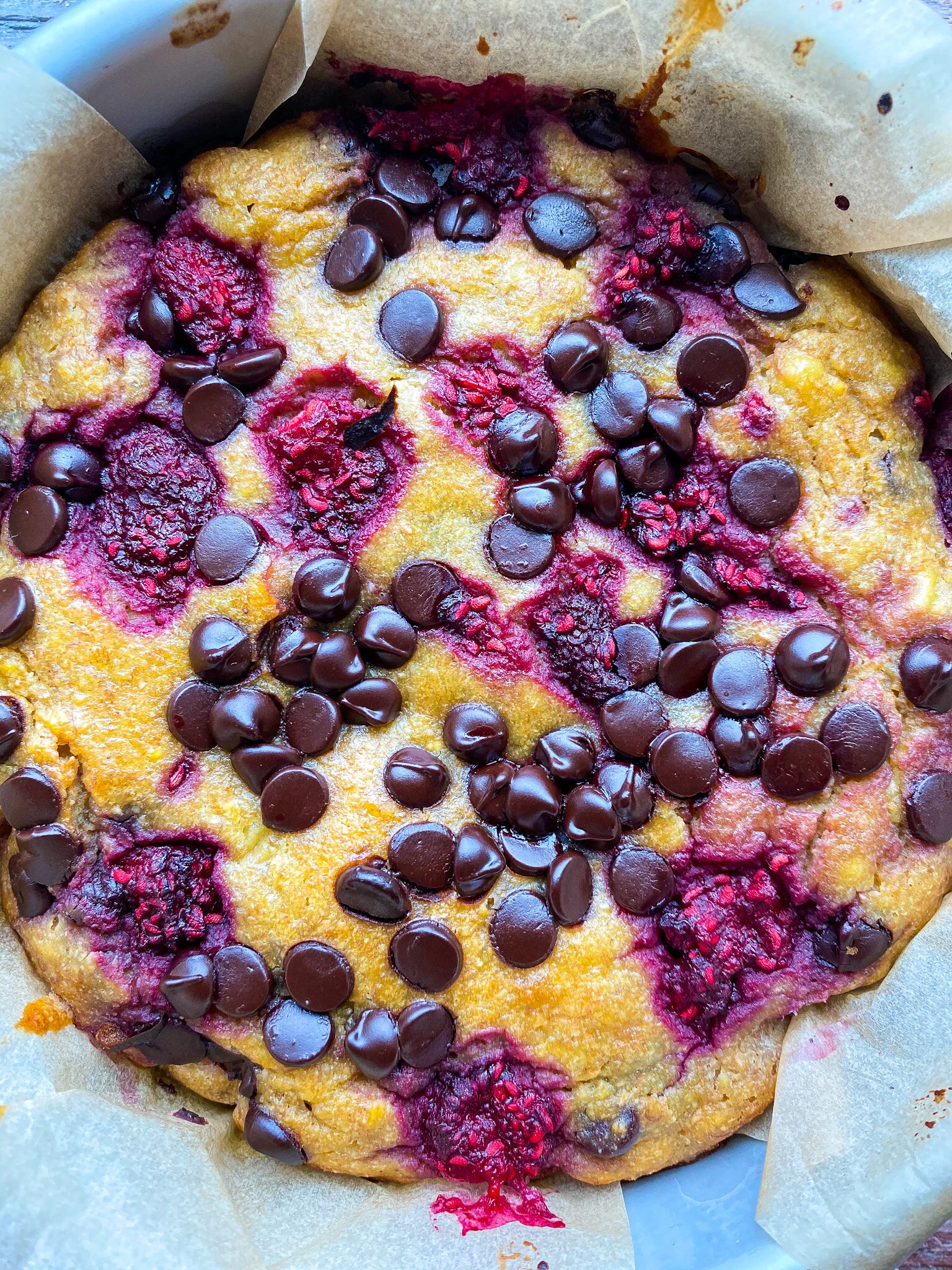 Raspberry Dark Chocolate Chip Banana Bread (Vegan Recipe)