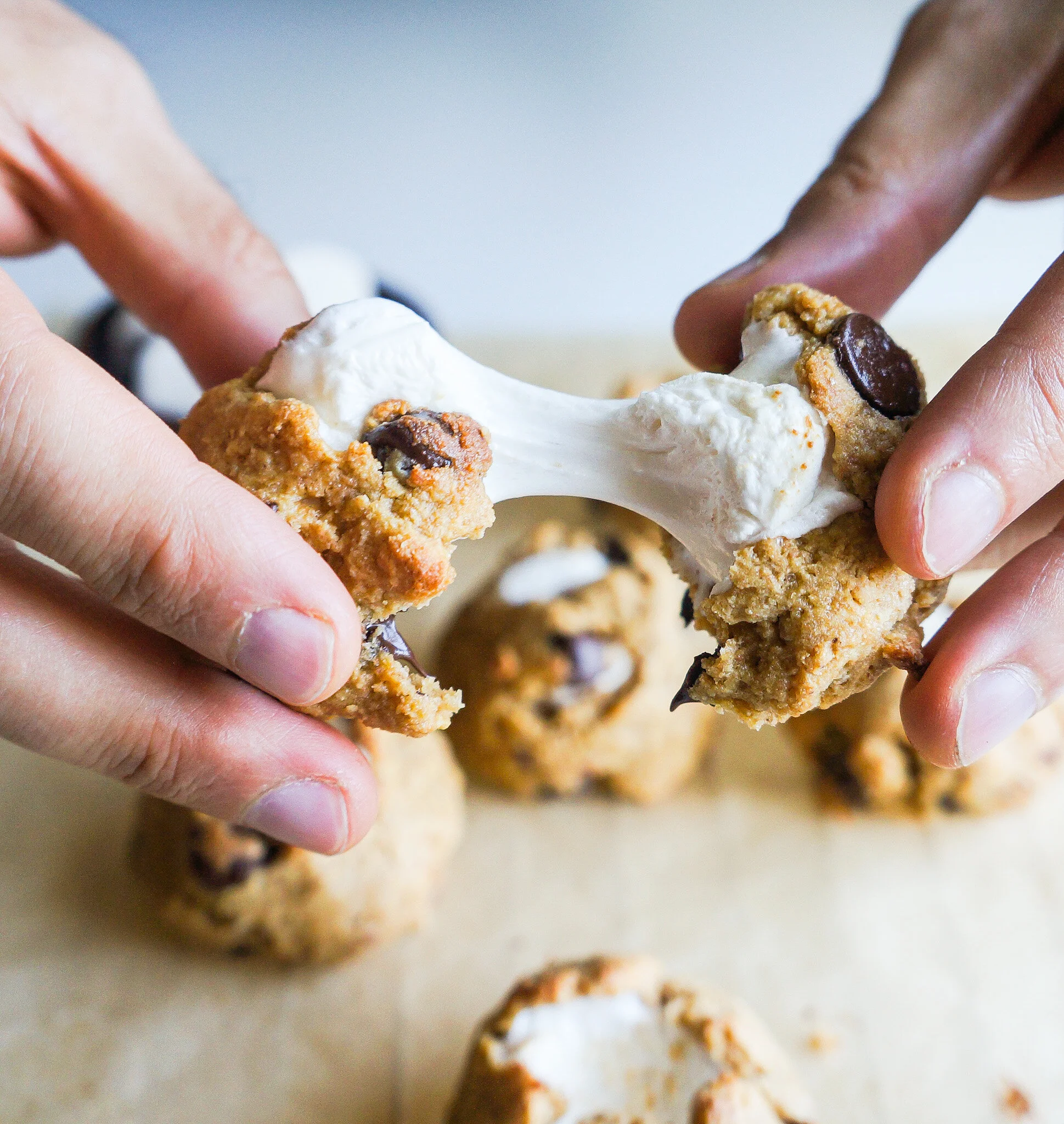 S'mores Chocolate Chip Cookies (Vegan Recipe)