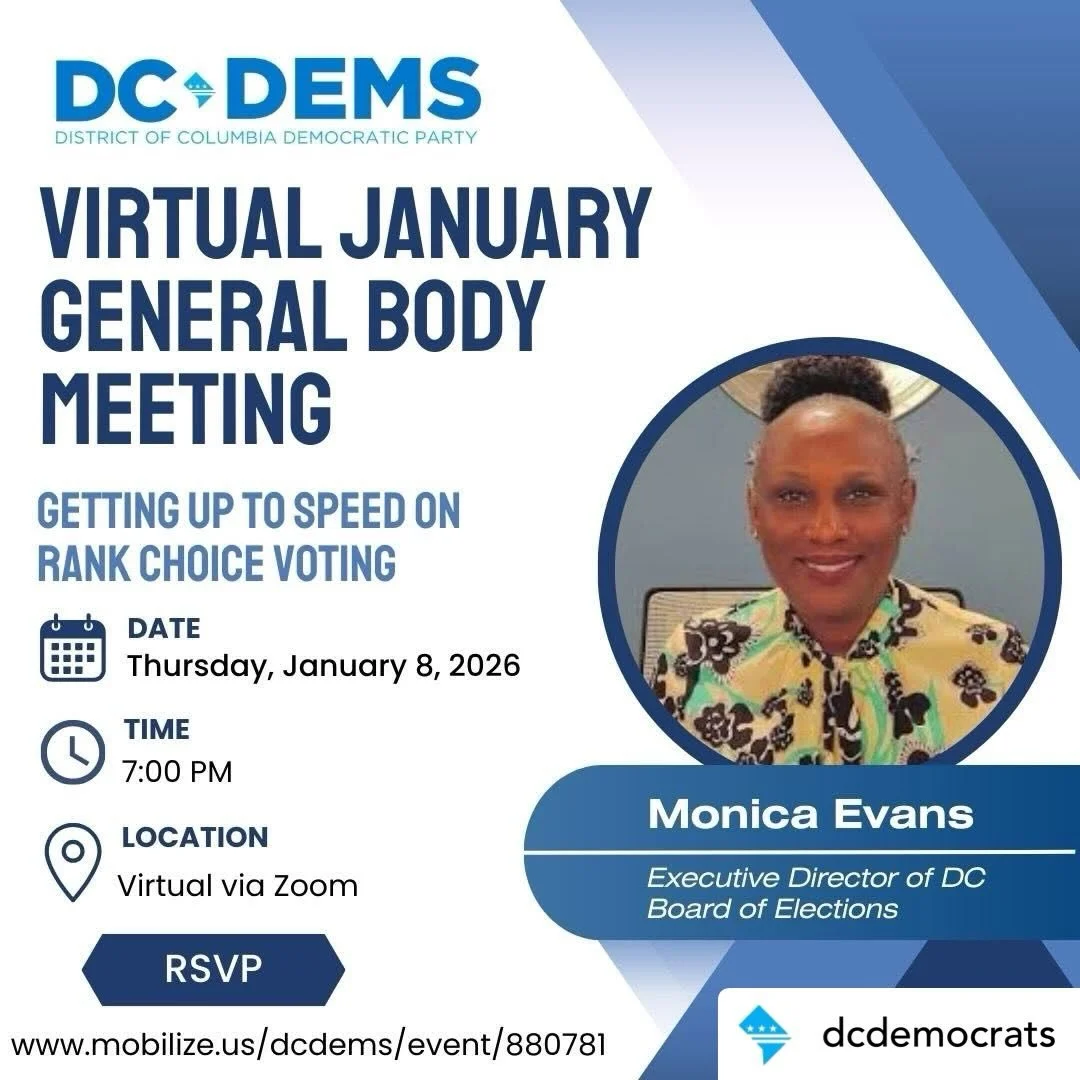 Get @reshare_app &bull; @dcdemocrats Big changes are coming to the ballot box in the District! With Ranked Choice Voting officially on the horizon for the 2026 elections, it&rsquo;s time to get up to speed.

Join the DC Democrats THIS THURSDAY for a 