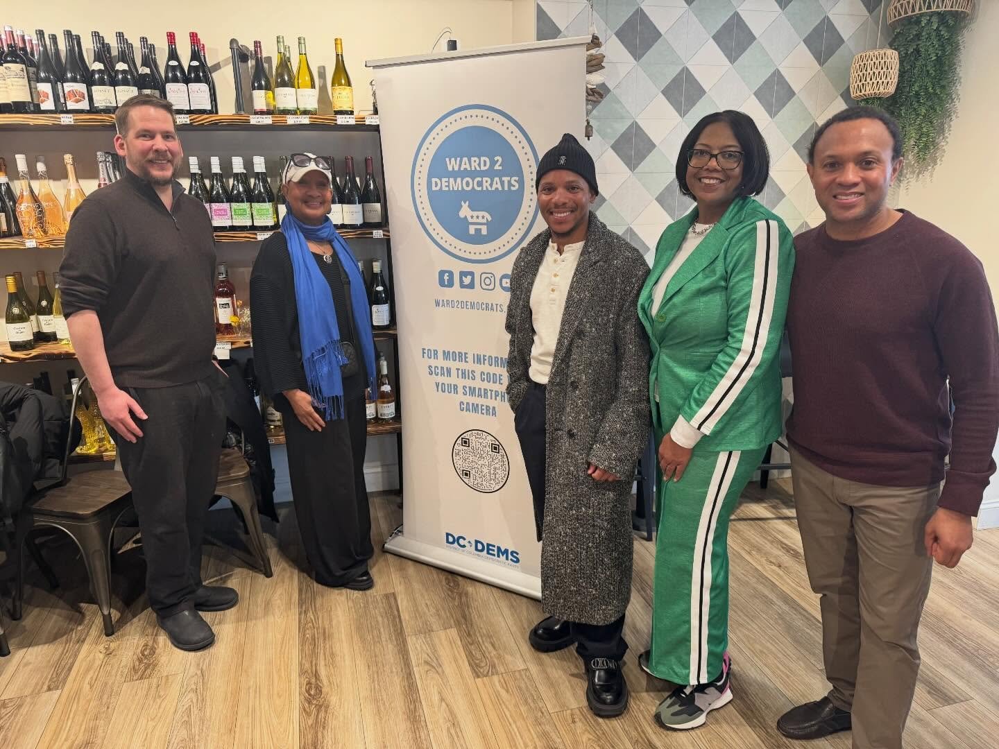 Congratulations to the new board of the Ward 2 Democrats (L to R) Walter Springman, Recording Secretary; Janice Ferebee MSW, Treasurer; Howard Garrett, Chair; Monica Roach&eacute;, Ph.D., Vice Chair; and Benjamin Dalley, Corresponding Secretary.

Spe