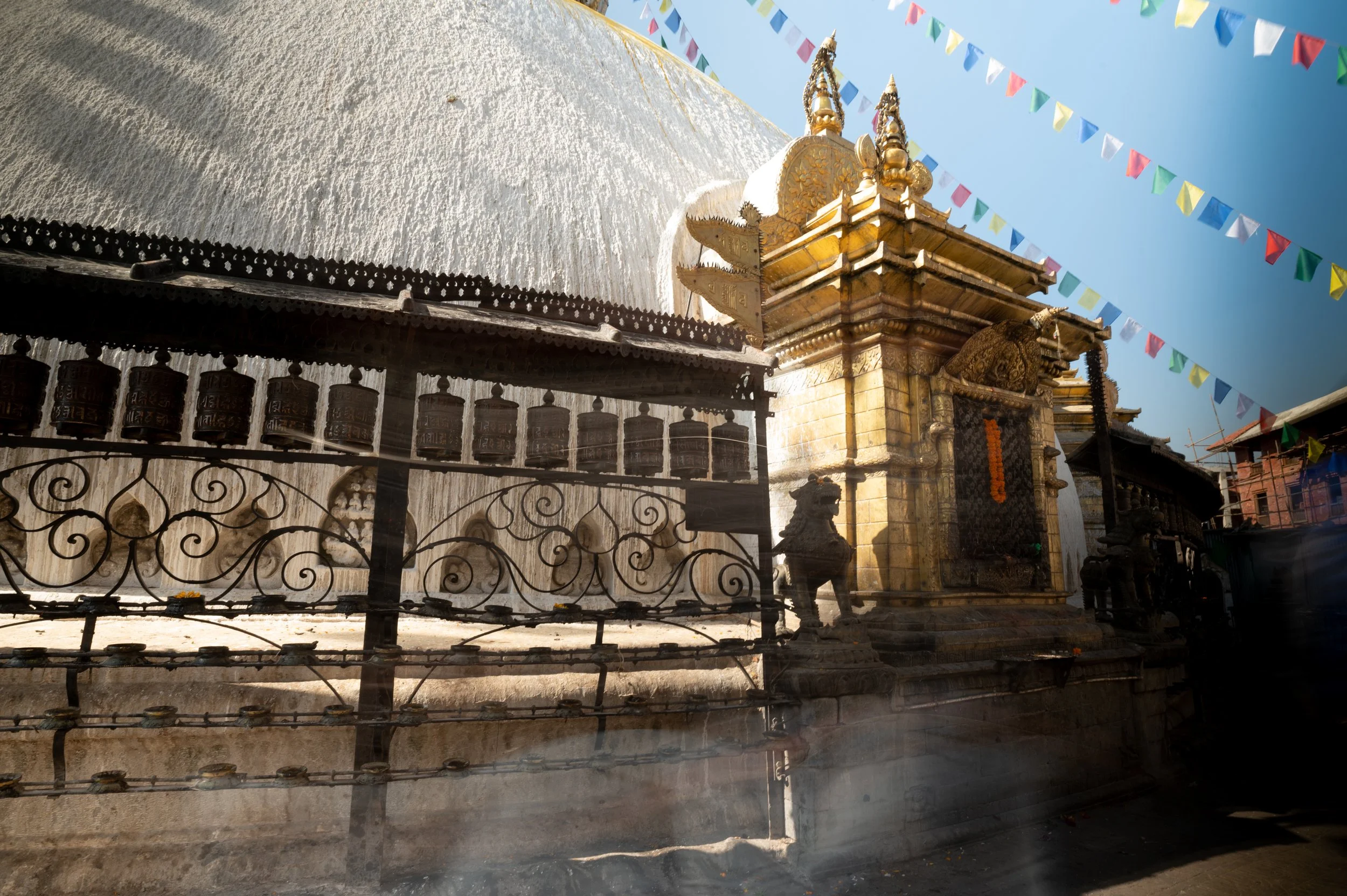 SOMEONE TAKING 3 LAPS AROUND THE SACRED BOUDANATH IN KATHMANDU.jpg