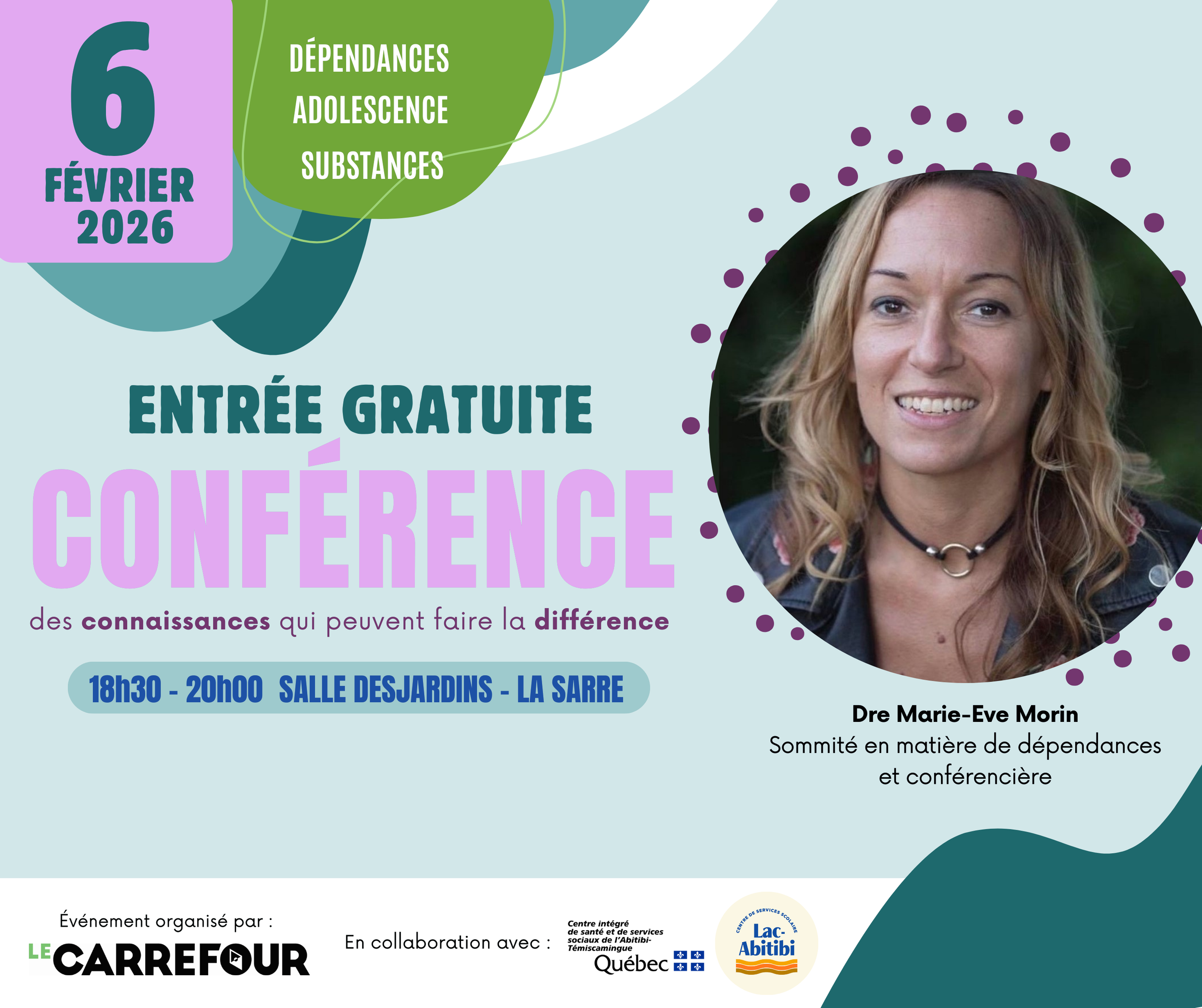 Conférence (dépendances, adolescence, substances)