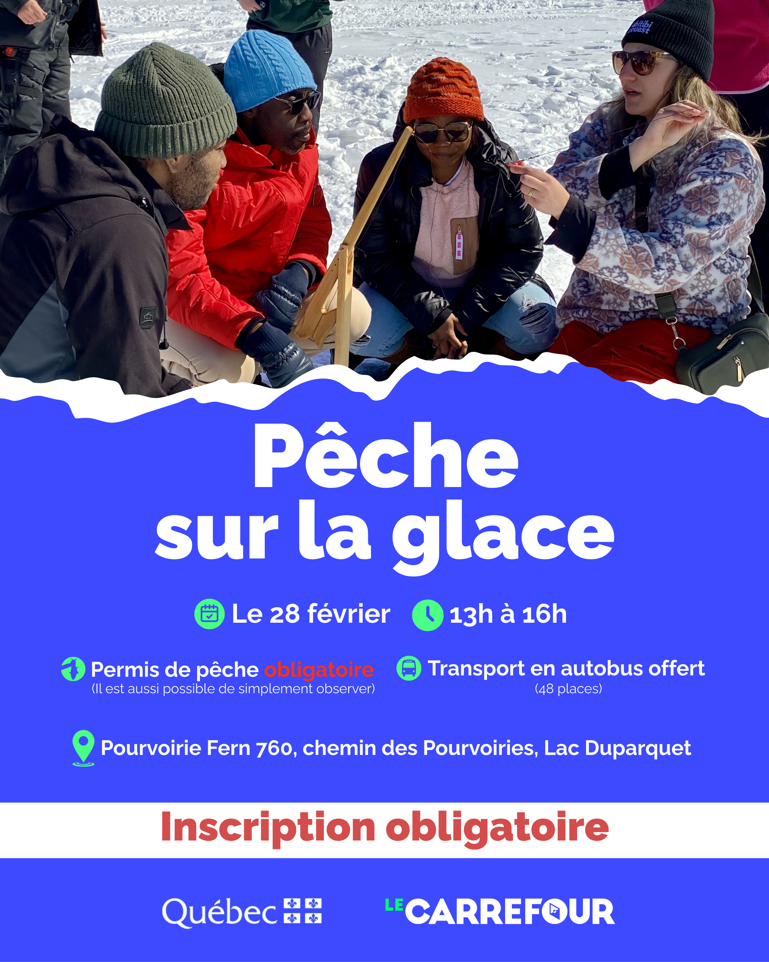 Pêche sur glace au Lac Duparquet