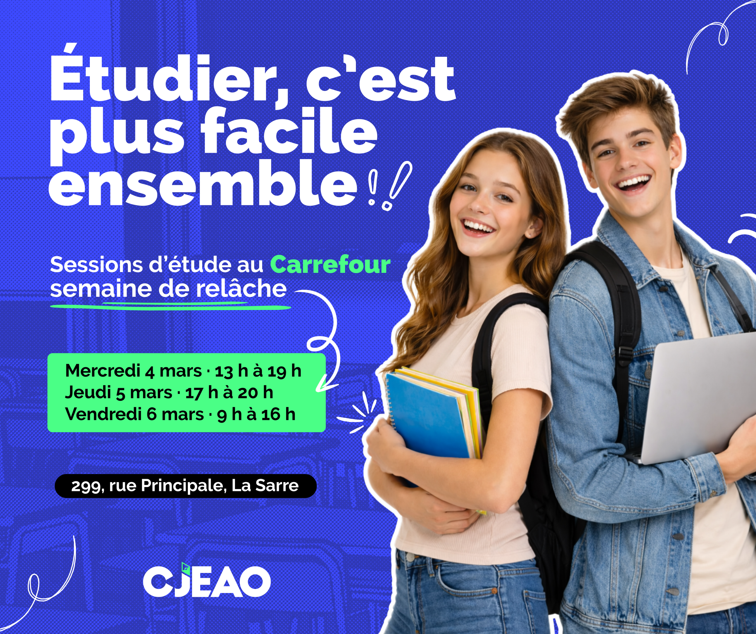 Sessions d’étude au Carrefour