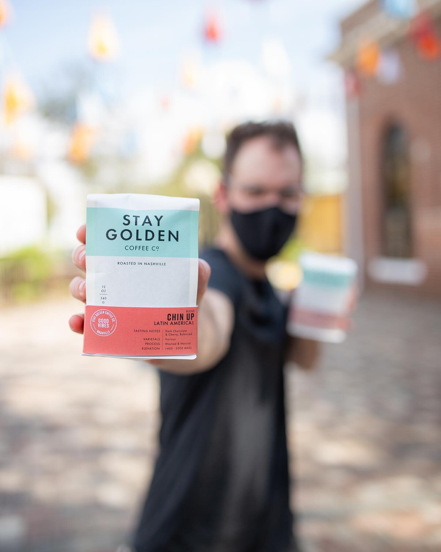 Mask up, Chin Up. Come grab a bag and brew today!