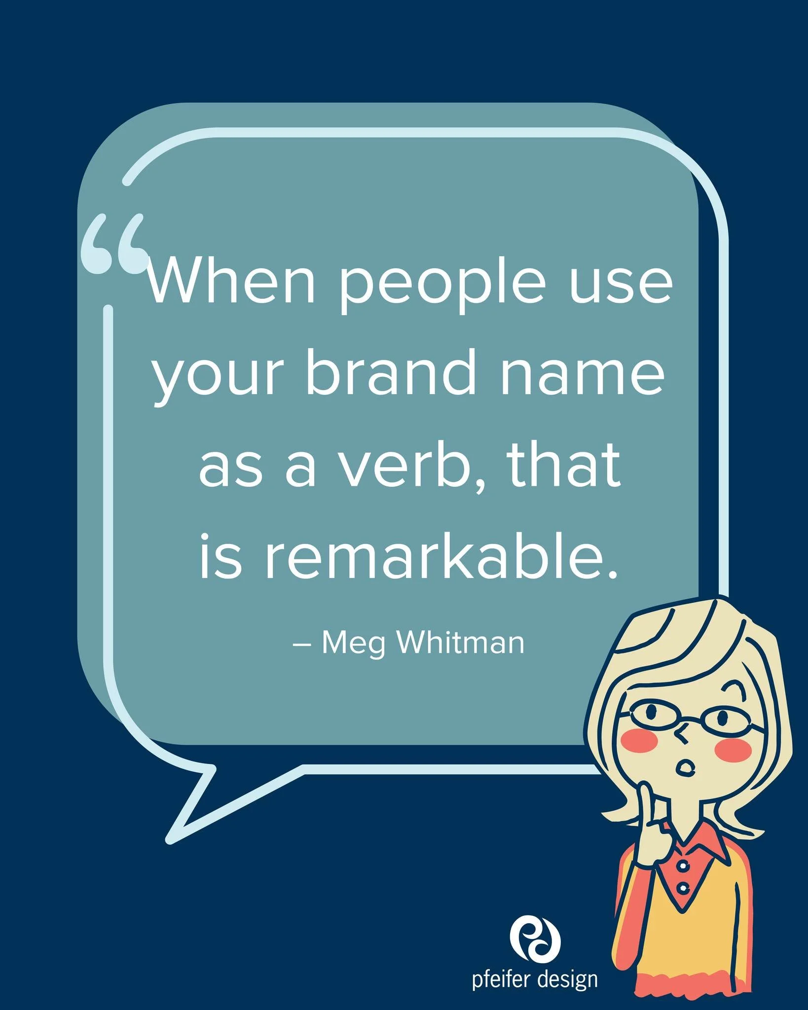 In keeping in the spirit of verbs as motivators... Has anyone said &quot;let's Google ✅ Fedex ✅ (insert your business name here) it?&quot; Let's Pfeifer Design this one shall we, and make it happen! 🏁 #growyourbusiness #branding #branddevelopment #c