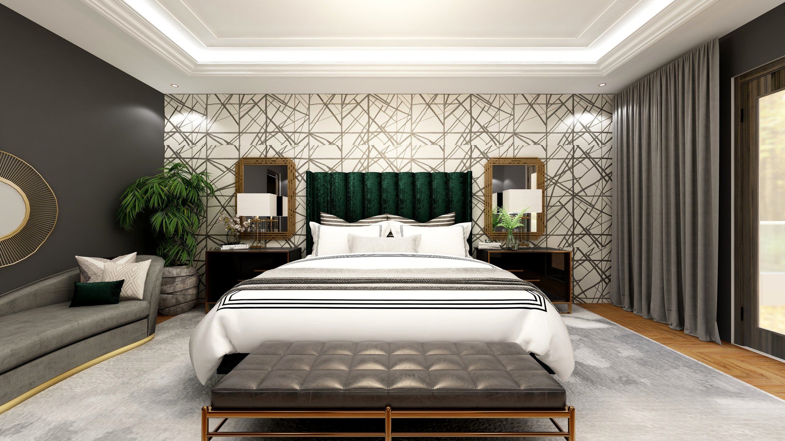 Discover 142+ glamorous wallpaper for bedroom best