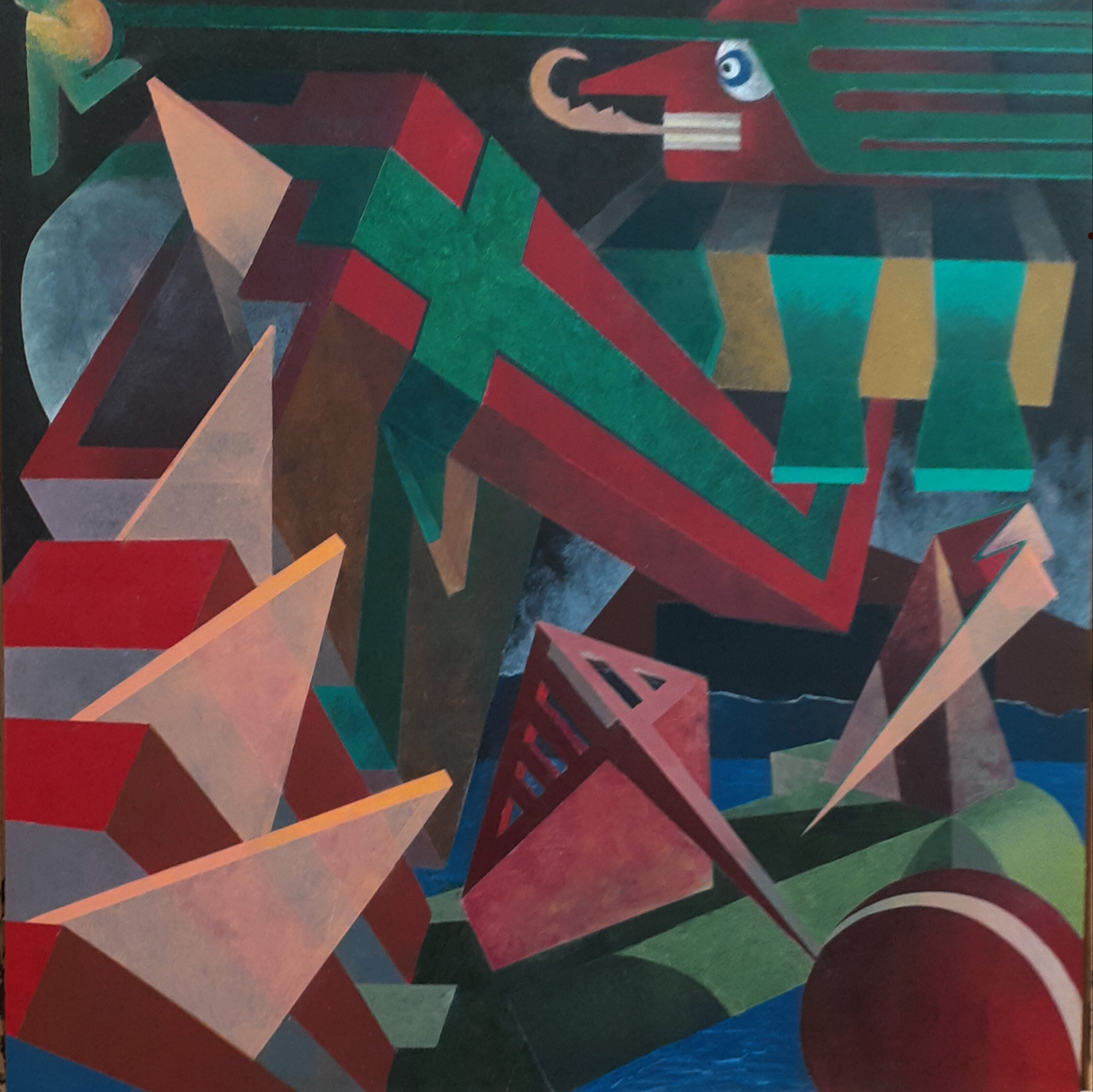 “Eye on the Prize”, 2020, Acrylic on wood panel, 24” x 24”