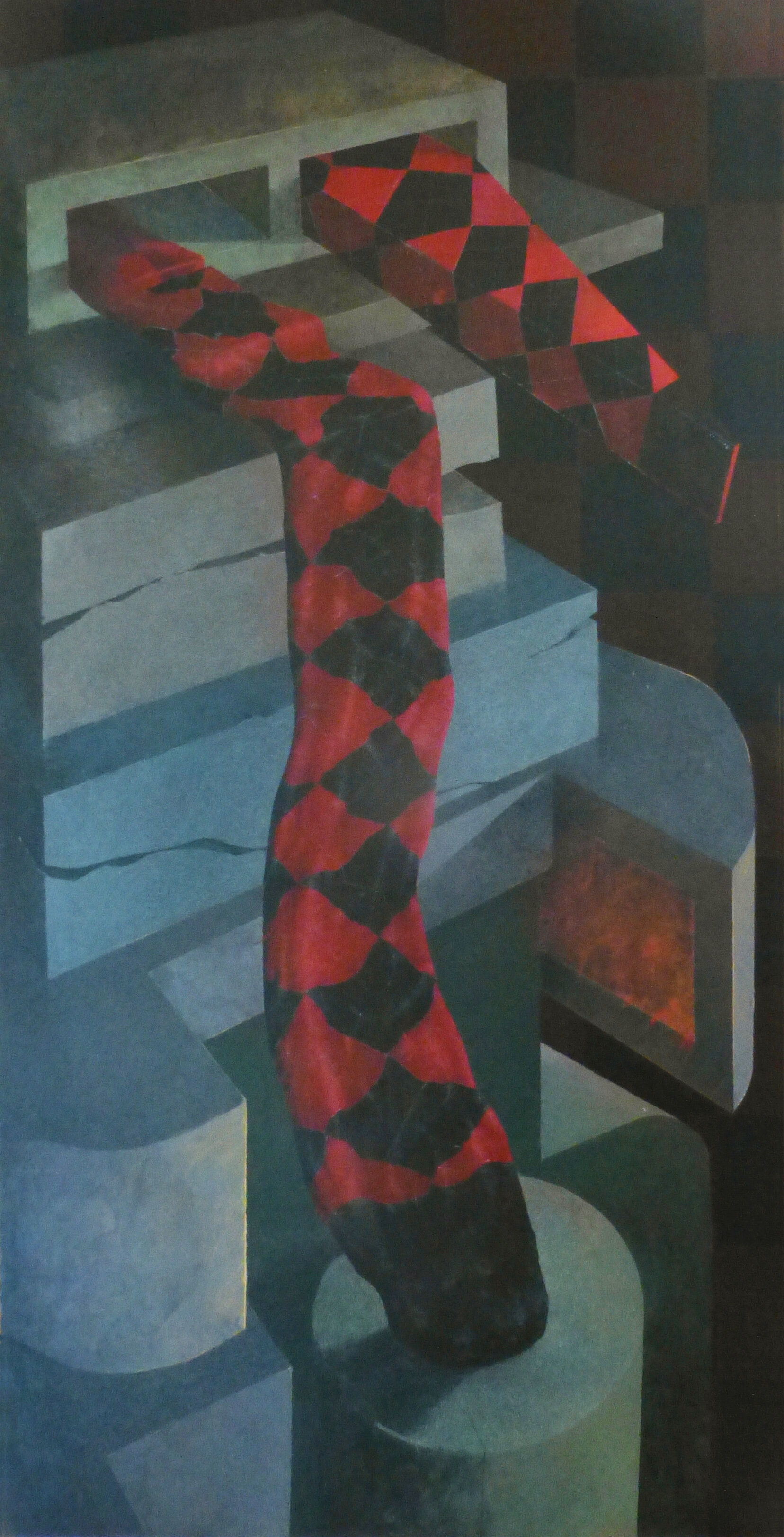 “Gargyle”, 2017, Acrylic on wood panel, 24”w x 48”h