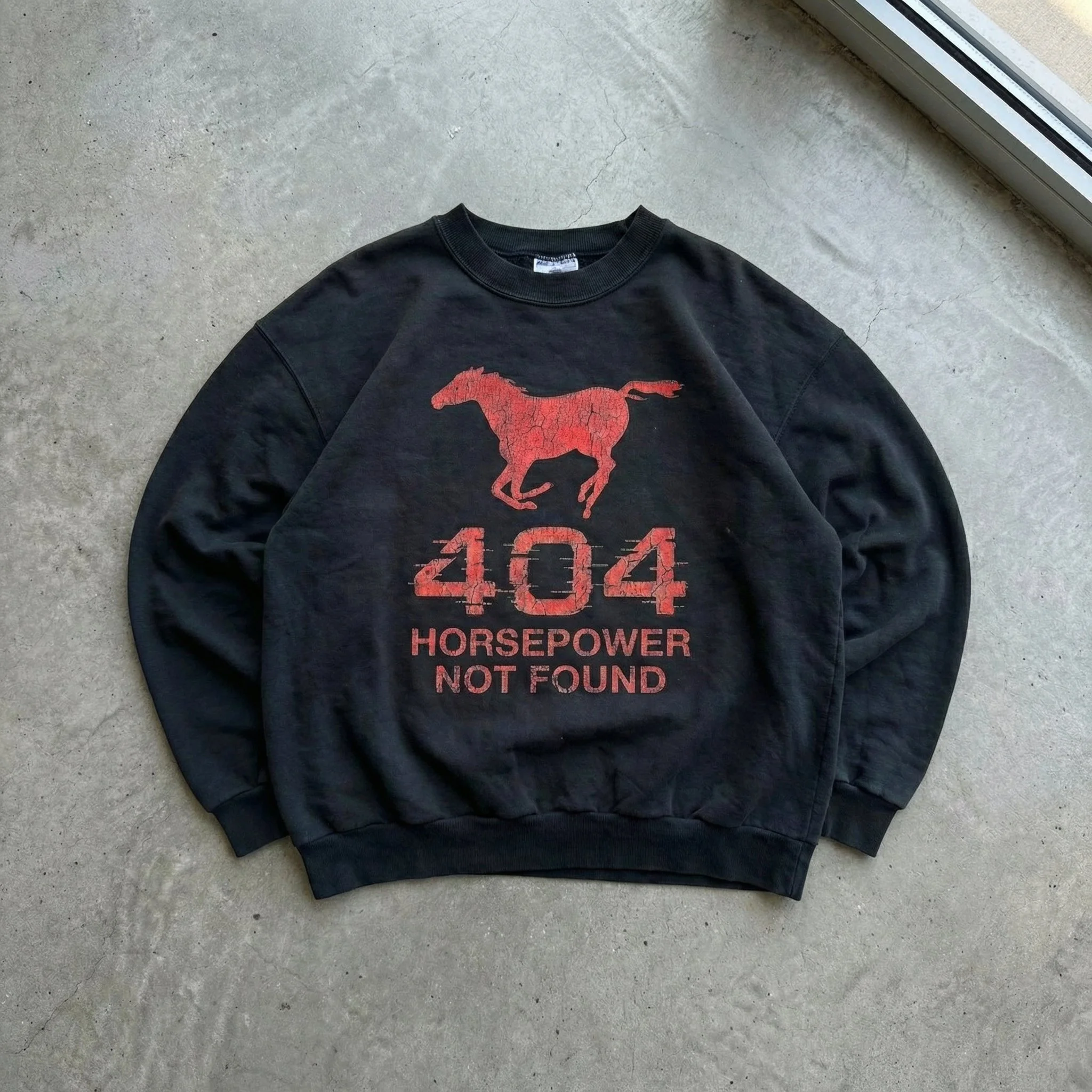 404 Horsepower Not Found (Black) Sweater