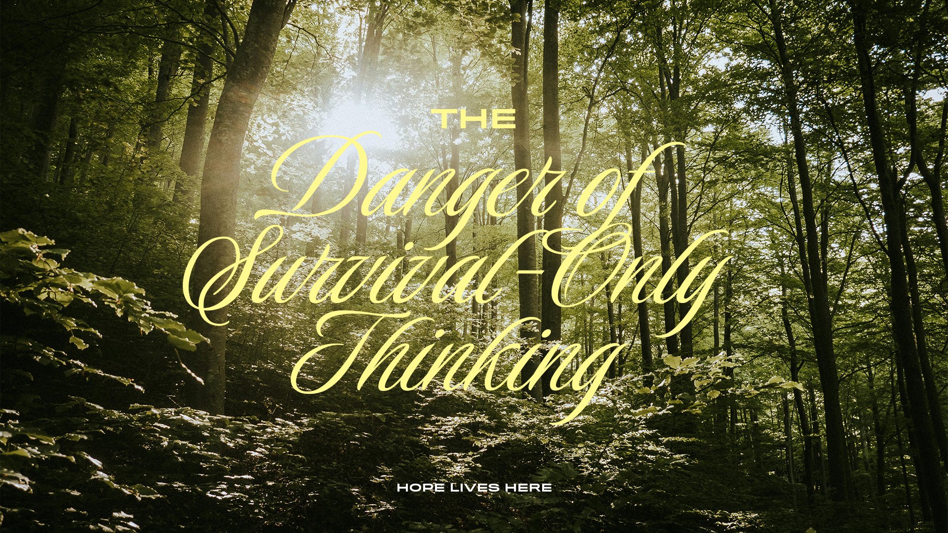 The Danger of Survival-Only Thinking