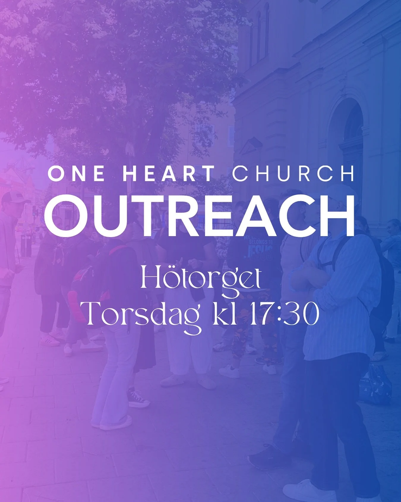 🌍✨ OUTREACH &ndash; TORSDAG 2 OKTOBER

Vi samlas kl. 17:30 vid Konserthusets trappor p&aring; H&ouml;torget f&ouml;r en enkel, men kraftfull kv&auml;ll.
Det blir en kort samling, b&ouml;n - och sedan g&aring;r vi ut tillsammans f&ouml;r att dela Jes