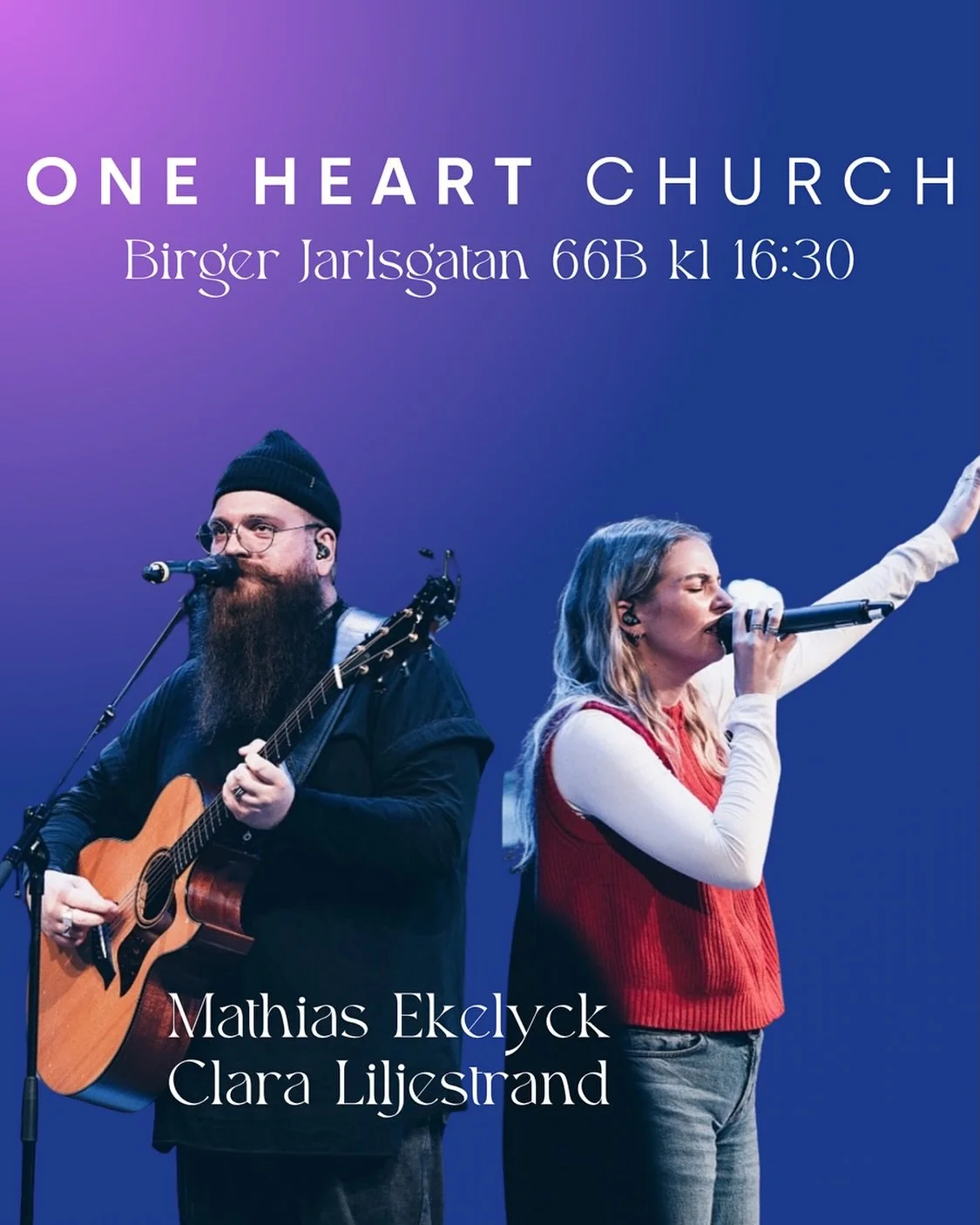 ✨ P&aring; s&ouml;ndag 12 oktober f&aring;r vi bes&ouml;k av Mathias Ekelyck &amp; Clara Liljestrand fr&aring;n ELIM! Worship! ✨
ELIM! Worship &auml;r ett levande lovs&aring;ngscommunity i &Ouml;rebro, som brinner f&ouml;r att upph&ouml;ja Jesus och 