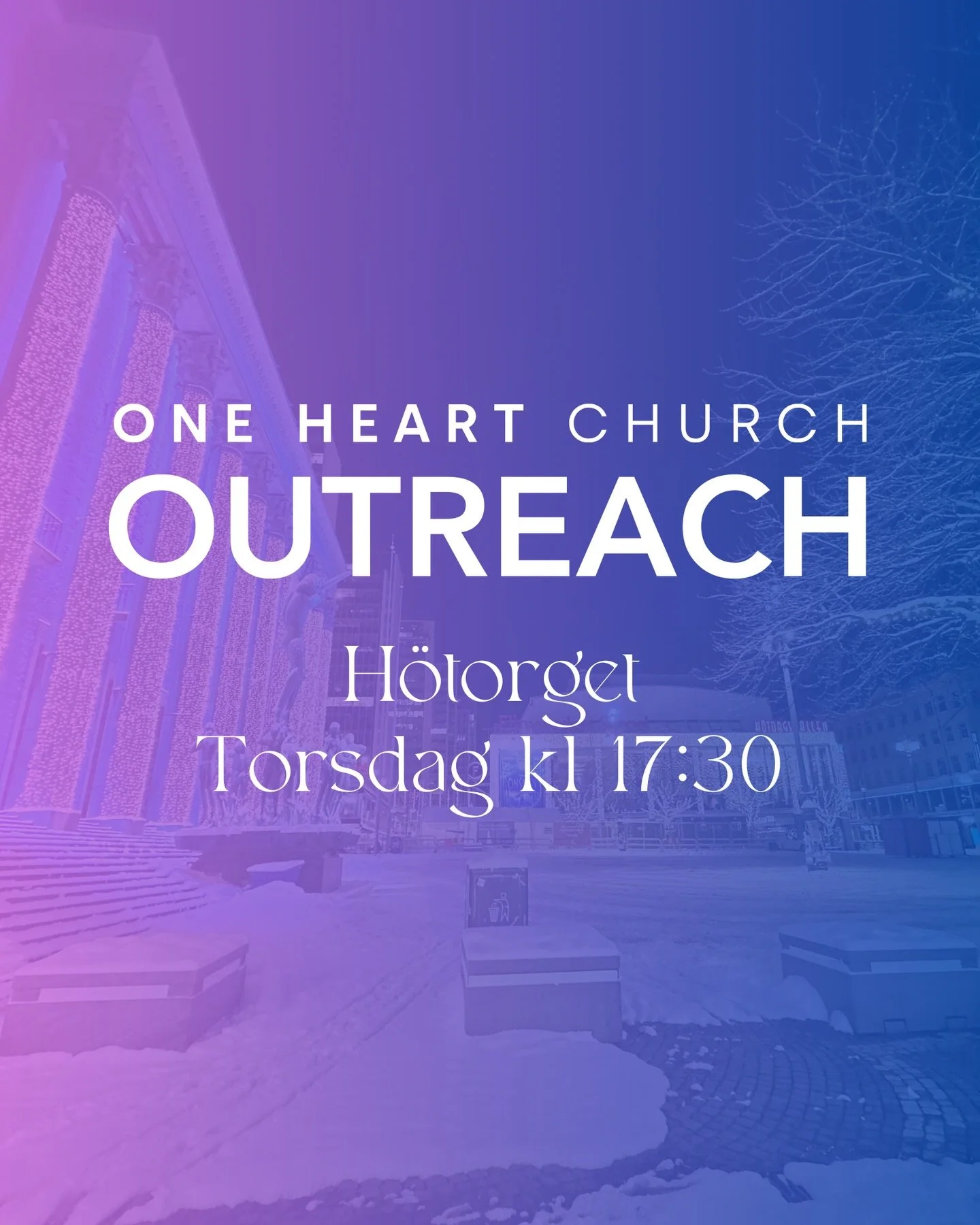 🔔 &Aring;RETS SISTA OUTREACH - IDAG!

Idag g&aring;r vi ut tillsammans f&ouml;r &aring;rets sista outreach - och vi vill verkligen uppmuntra dig att vara med.

🕠 Tid: 17:30
📍 Plats: H&ouml;torget
👉 Samling: Trapporna vid Konserthuset

Vi g&aring;