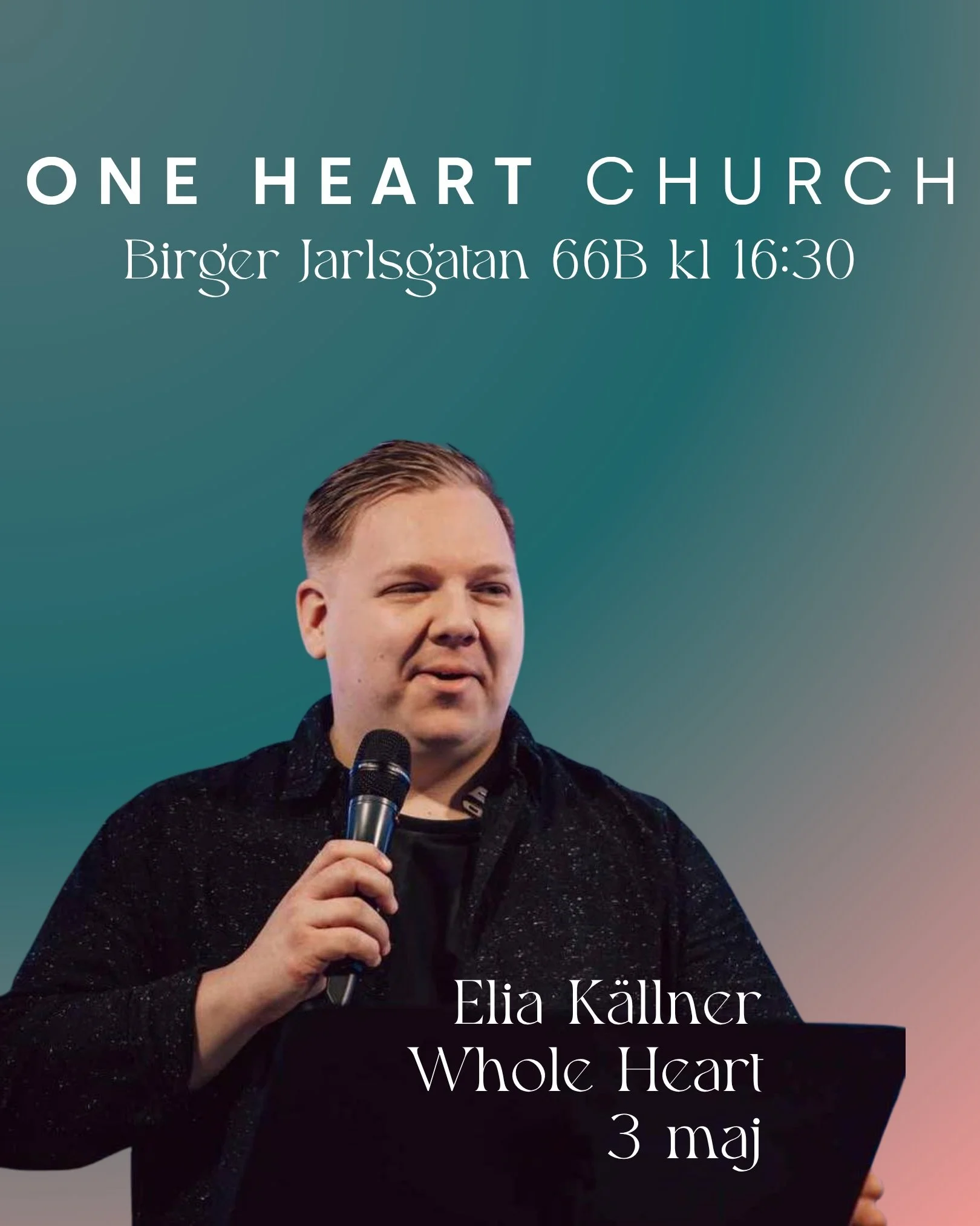 Vi ser verkligen fram emot den h&auml;r helgen! Vi f&aring;r bes&ouml;k av @ekallner fr&aring;n Whole Heart i G&ouml;teborg, som kommer att predika hos oss. Elia &auml;r ocks&aring; ordf&ouml;rande i Trosr&ouml;relsen och b&auml;r ett starkt hj&auml;