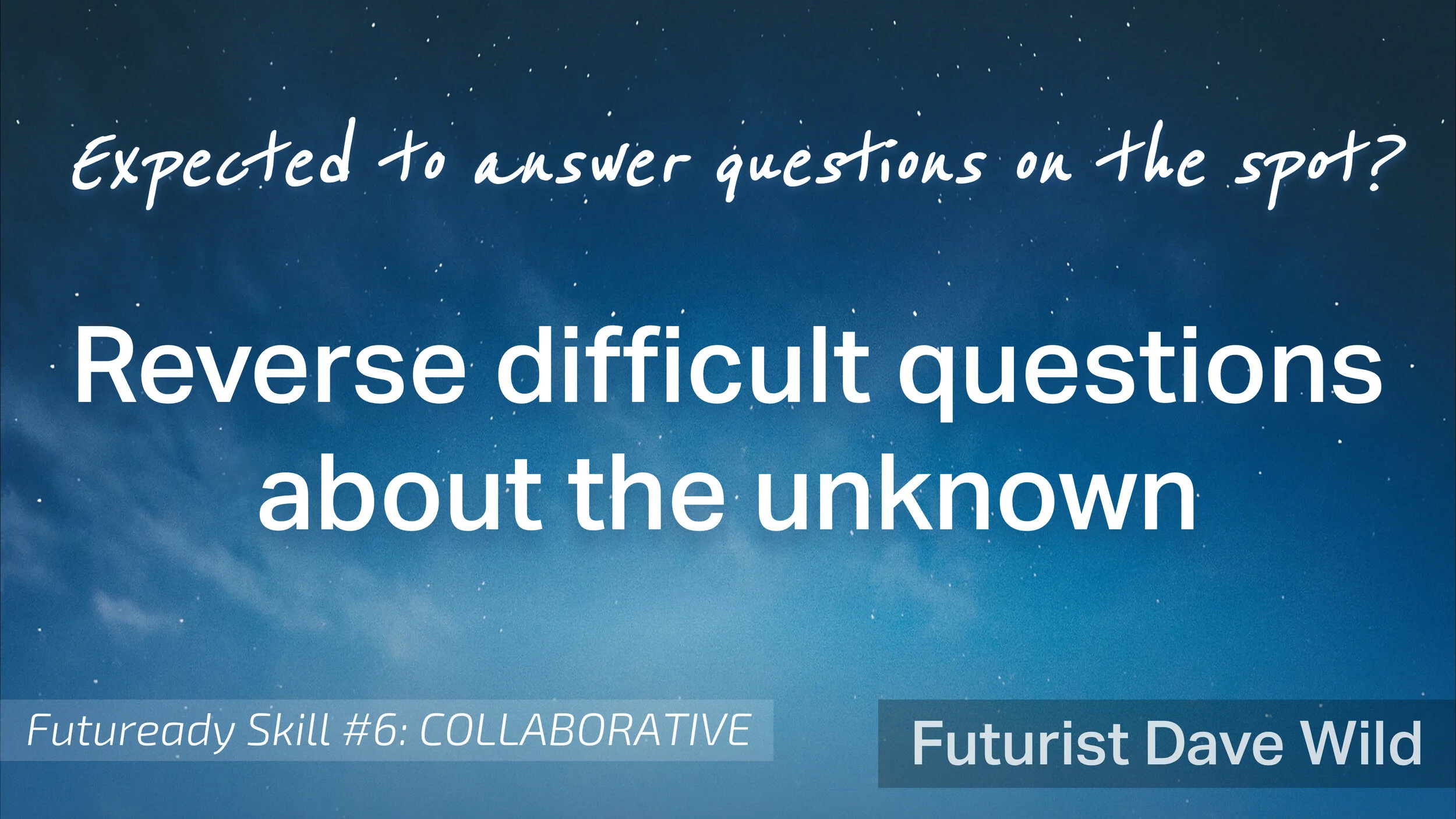 Reverse Difficult Questions