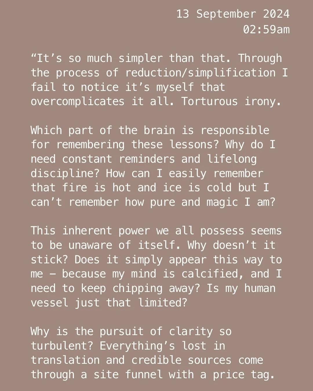 Inner conflicts. For me only. Just keep scrolling