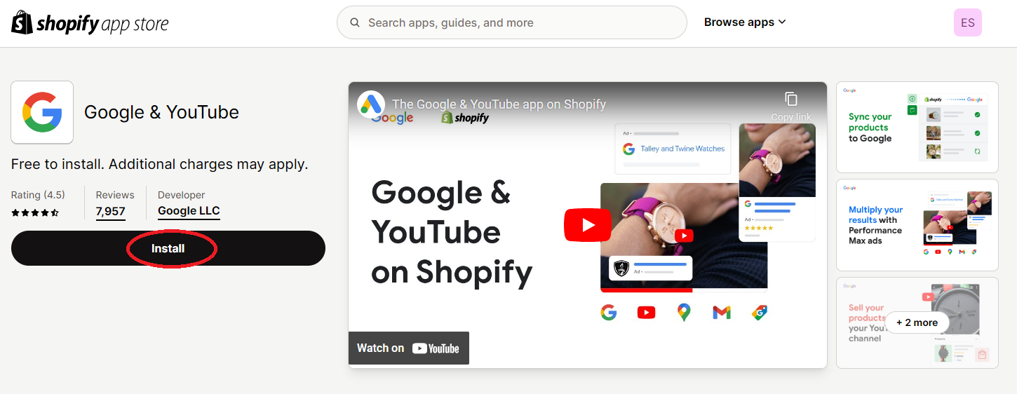 Install the Google Channel