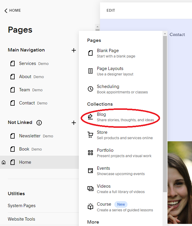 Blog Pages in Squarespace