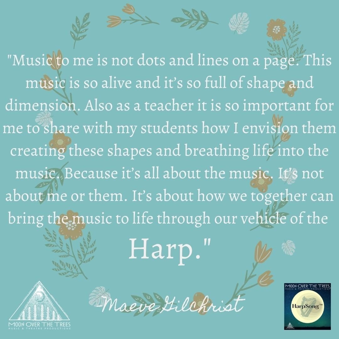 Beautiful quote from Maeve Gilchrist about the importance and magic of music and of the harp. Listen to the entire interview from my HarpSong&trade;️ podcast interview with Maeve from 2020. Season 1, Ep. 4
@maevegilchrist @moonoverthetrees #musicisli