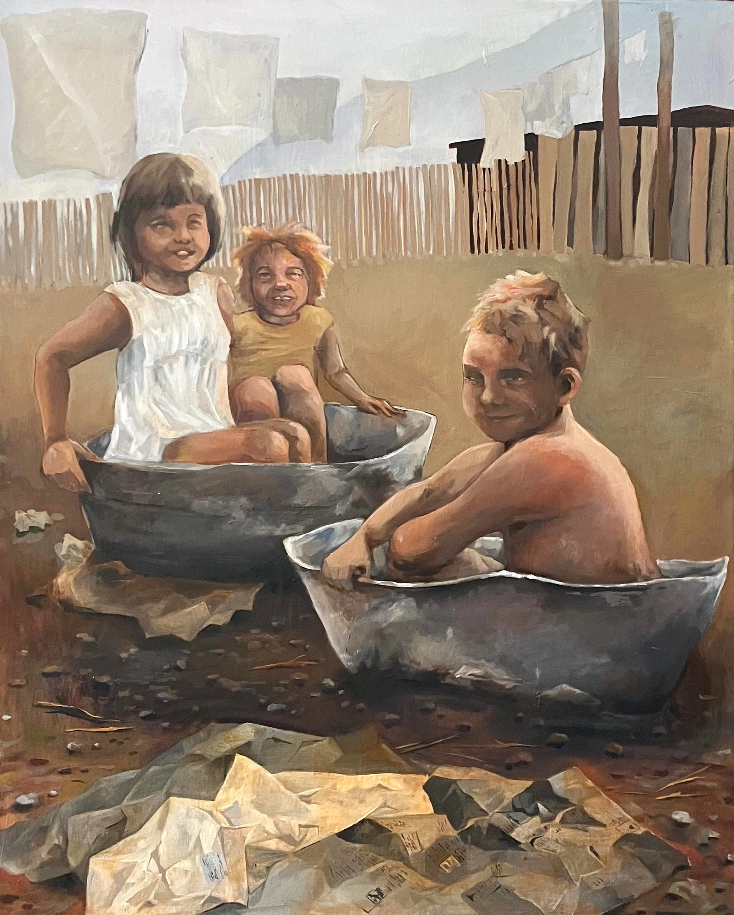 Under the Laundry Line
24"x30"
Oil on canvas
2026