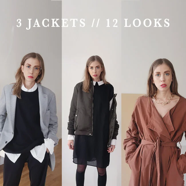 3 jackets // 12 outfits [ + styling david ]