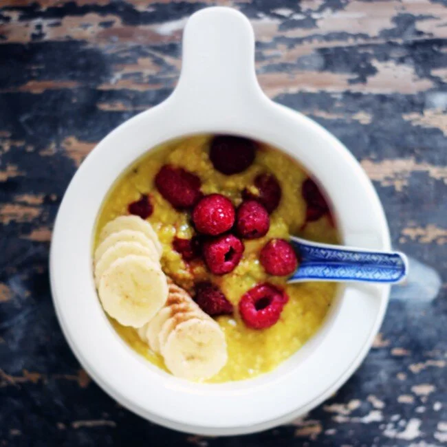 RECIPE : turmeric apple porridge