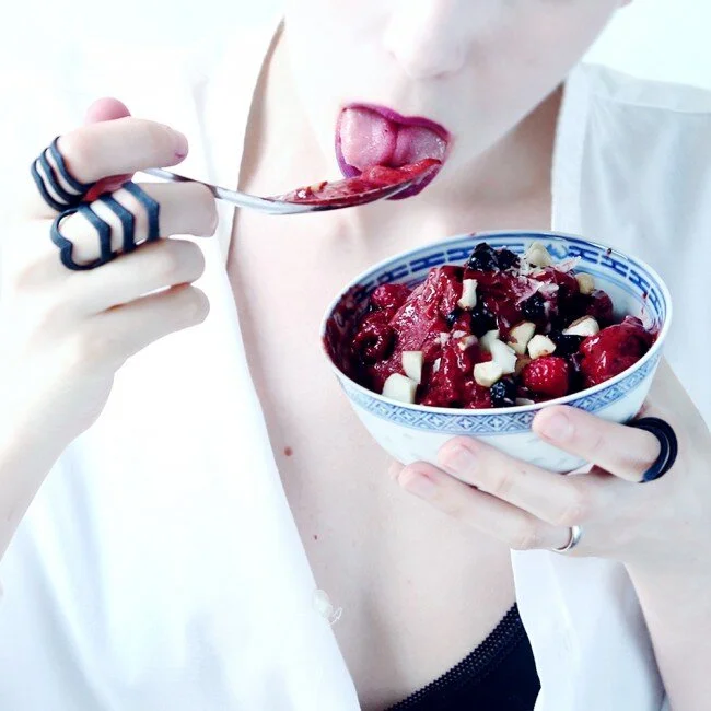 RECIPE : mango berry nice cream (banana-less)