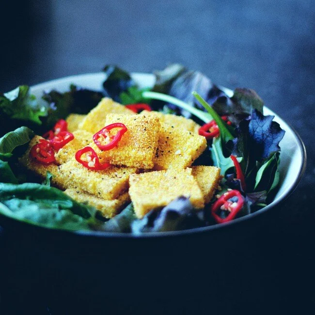 HOW TO : crispy polenta without oil