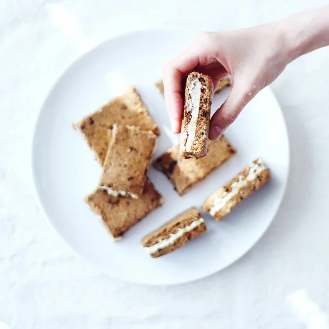VEGAN INSPO : an unrefined vegan | raw carrot & cream cheese squares