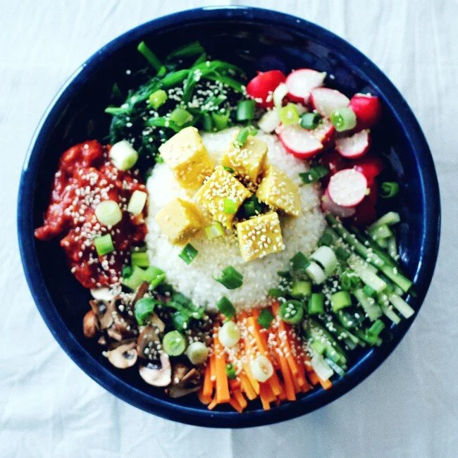 RECIPE : simplified vegan bibimbap | chonunmigooksaram collab