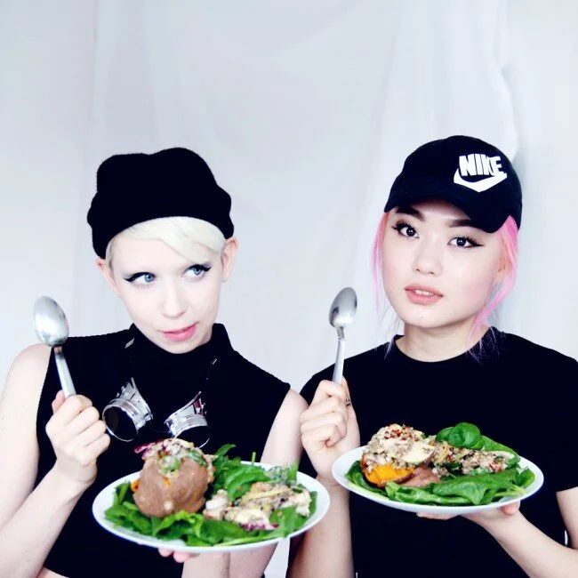 COOKING WITH : kicki yang zhang | baked sweet potatoes stuffed with creamy lentil salad