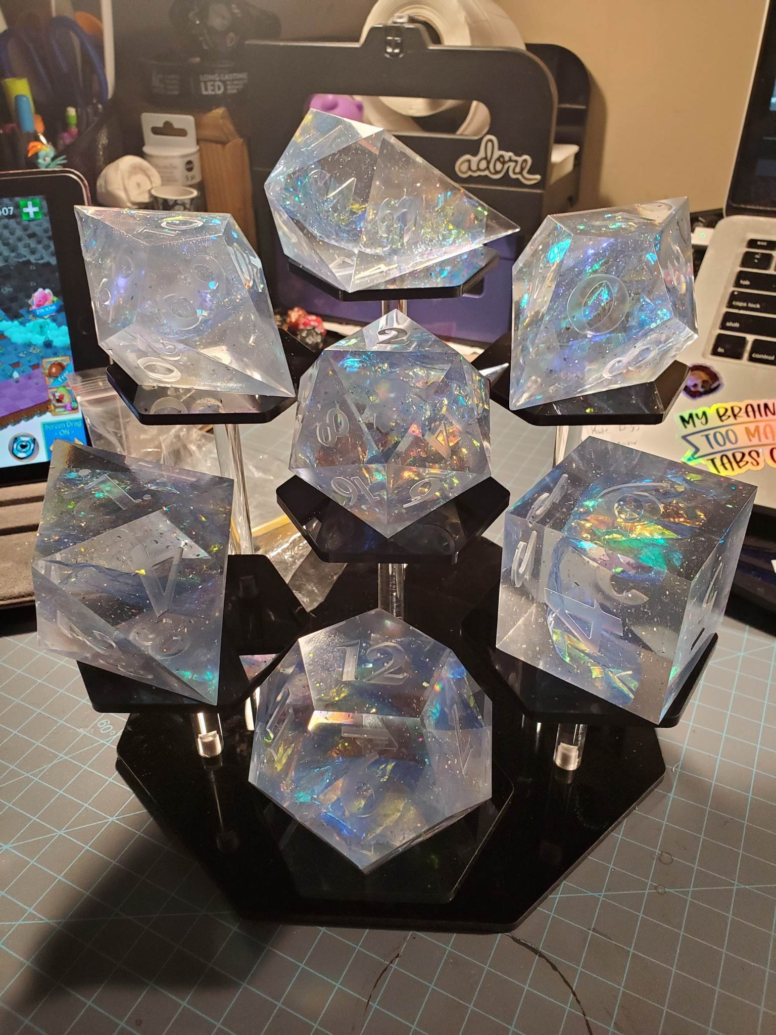 Custom Dice Commission — Smoking Glue Guns