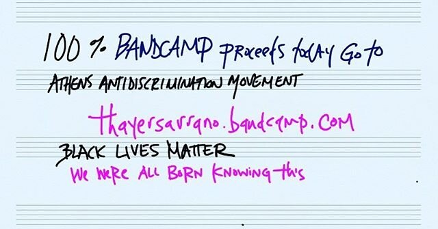 @bandcamp commission free day- i&rsquo;m donating sales today to #athensantidiscriminationmovement [link in bio] because it&rsquo;s all of us or none of us. Thank you for your help! Loving and praying and sending out the peace that passes all underst