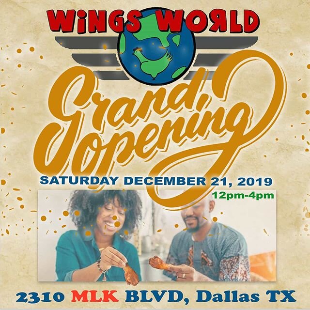 Come out today for our Grand Opening of &quot;Wings World MLK&quot; 🐤😉🍗🍗