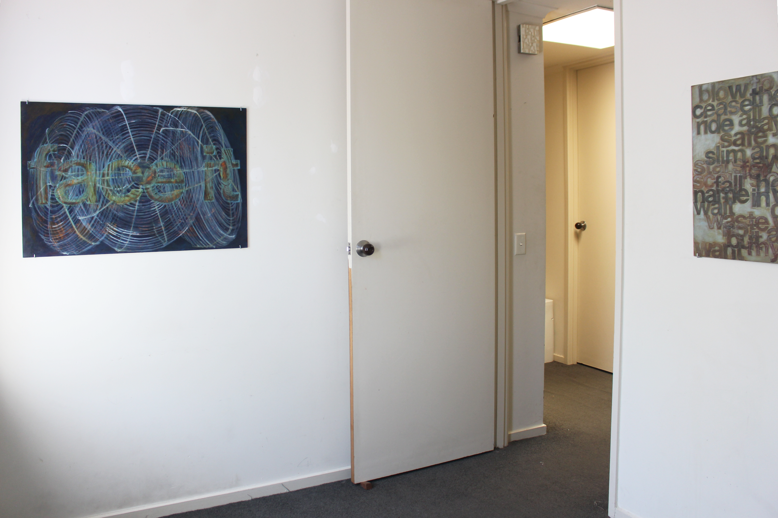  ‘Face it’ and ‘Blood in Stool’   Install view 