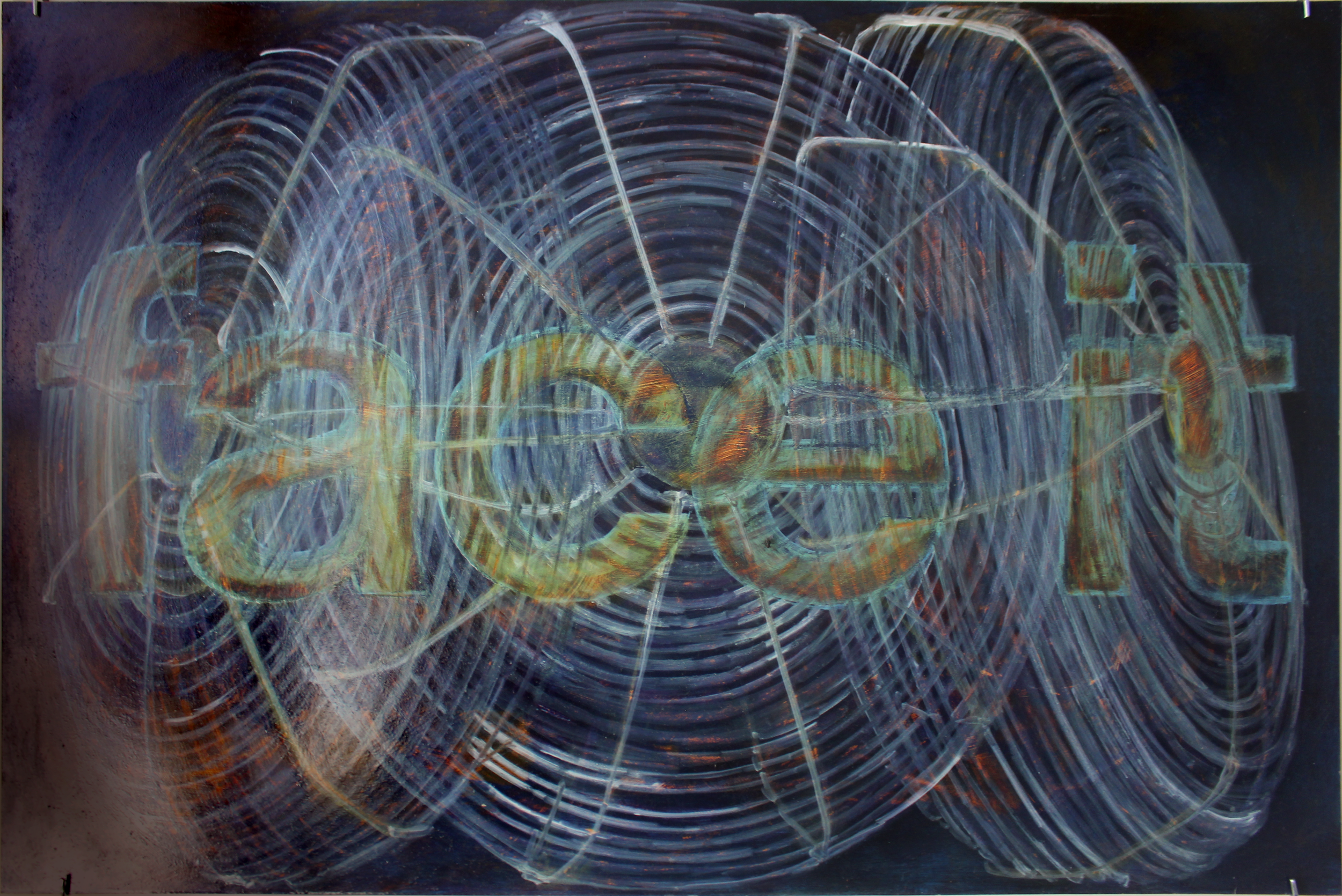  'Face it'  Oil on board 61 x 92 cm 2025 